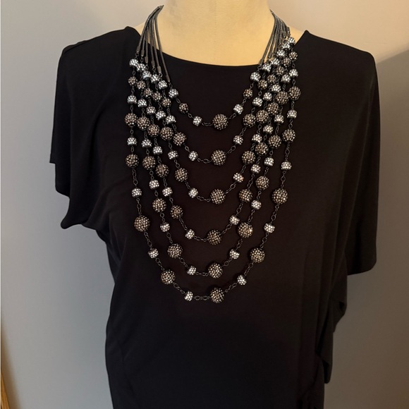 Chico’s Misty Night Statement Necklace - Picture 4 of 6